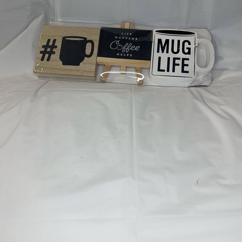 Target Bullseye Playground 2022 Coffee Bar Mini Signs Set of 3 NEW! Mug Life